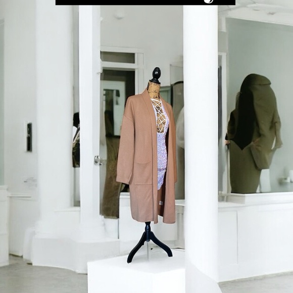 Cozy Camel Open Front Cardigan - Picture 3 of 7